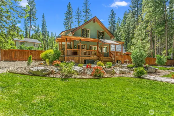 Fully fenced backyard.