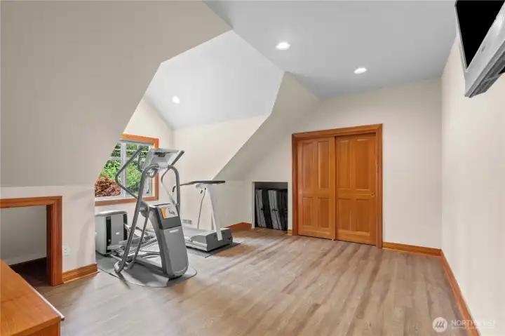 Bedroom currently used as work out room Bedroom currently used as work out room