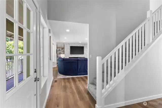 2-story foyer invites you into this gorgeous, completely remodeled- top to bottom home.