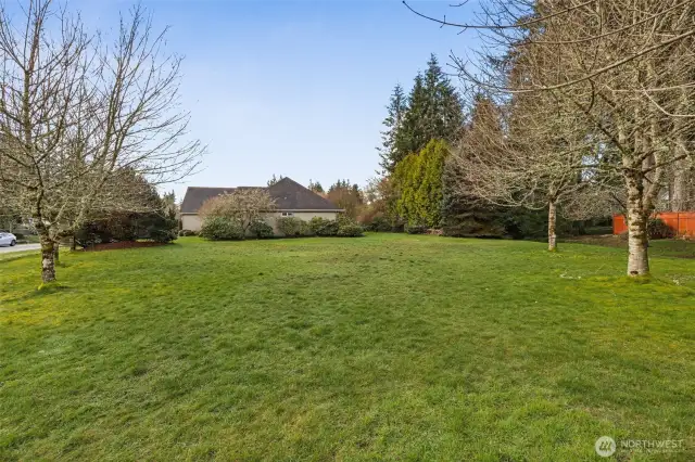 Private, large lot with mature landscaping.