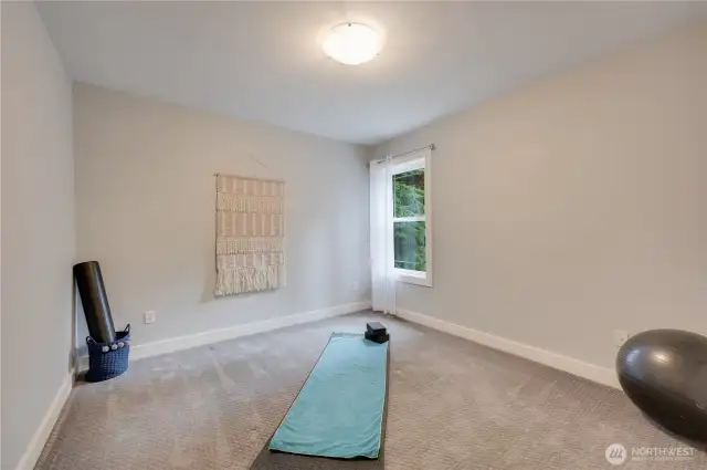 Bedroom 4 shown here as an exercise space.