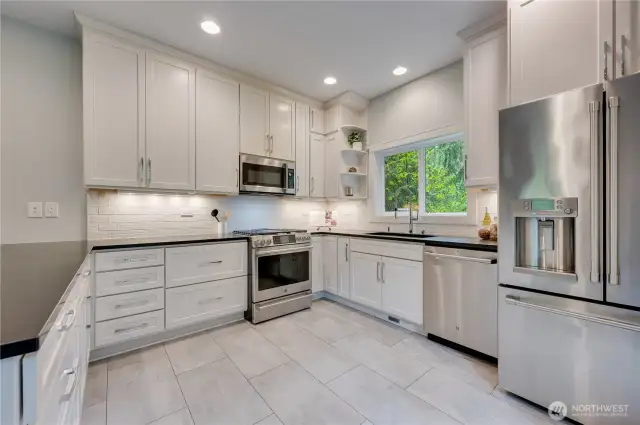 Now that's a kitchen! Nine foot ceilings throughout the home.
