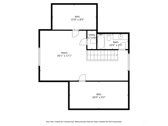 Enormous bonus room on the 3rd level with full bath.