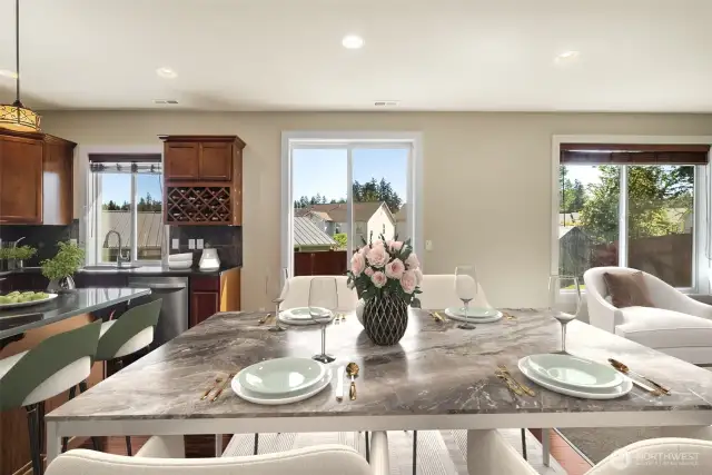 Eating area just off the kitchen (virtually staged)