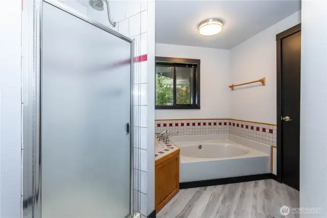 Bathroom attached to primary bathroom