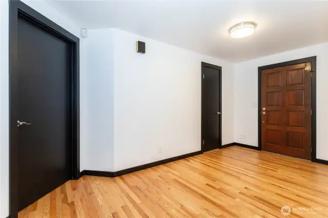 Front door and door to closet and master bedroom