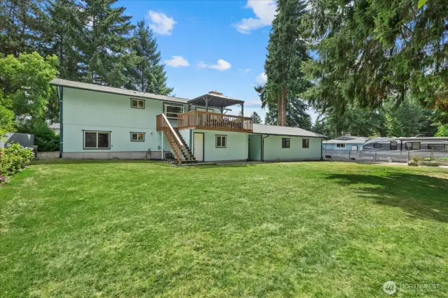 Huge lot and fully fenced.
