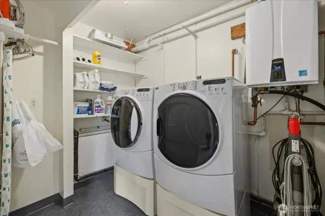 Tankless High Efficient Water Heater - this thing was rated for a home twice as big as this.