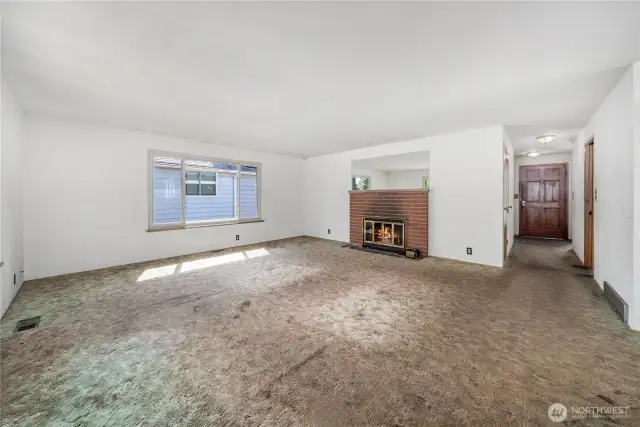 Pull and paint: pull up the old carpet to reveal real hardwood floors on entire main level.