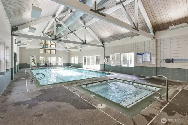 The Bay Club indoor pool and hot tub! Classes are available or just enjoy the facilities at your own pace.