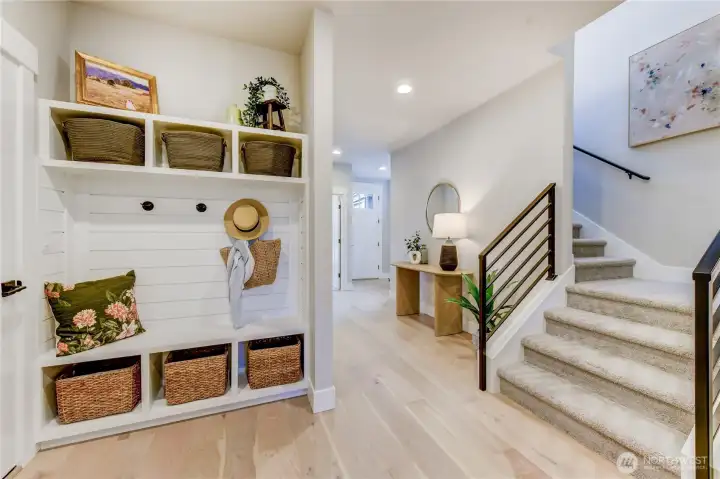 Garage Entry w/ Built-in Boot Bench