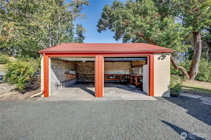 Slow roll into the garage with automatic door opener.
