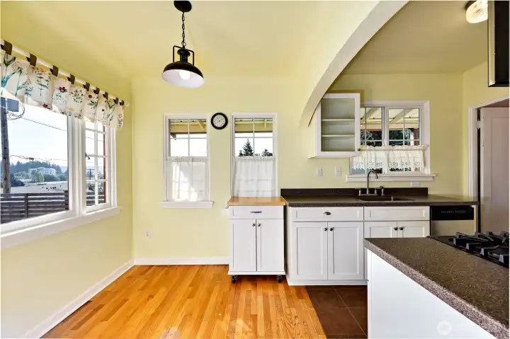 Dining area next to the kitchen for convenient dining.