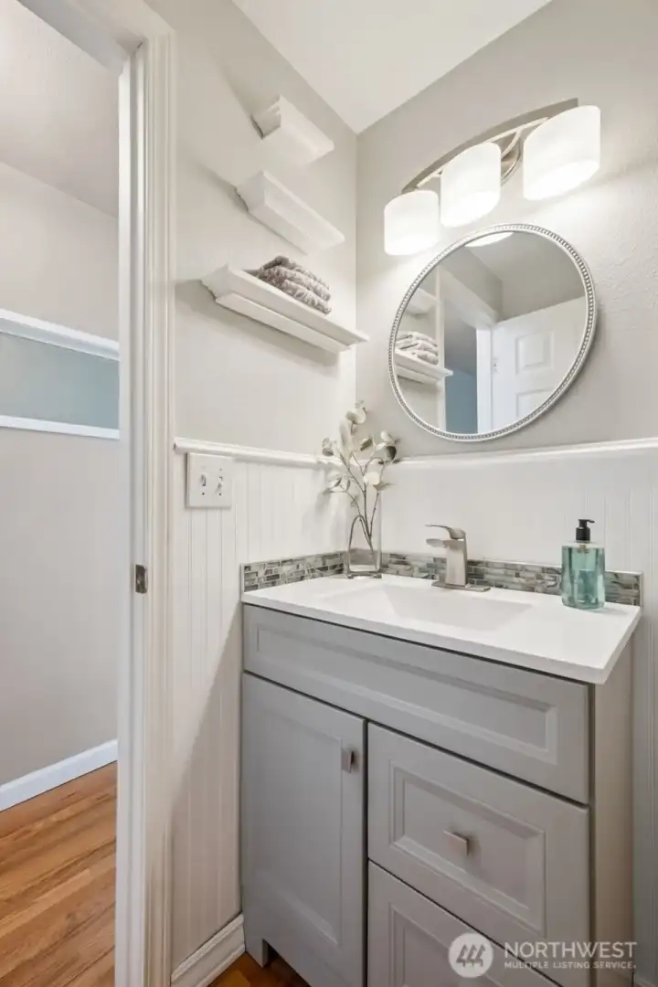 Adorable, updated main floor half-bathroom!