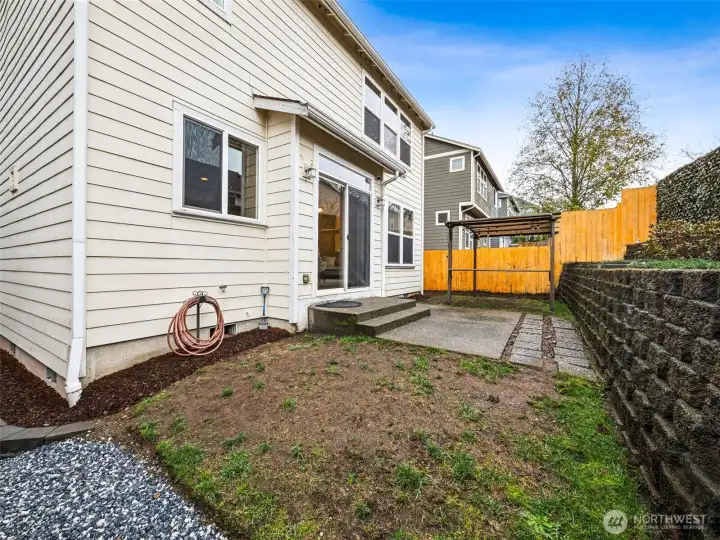 Back of house, fully fenced