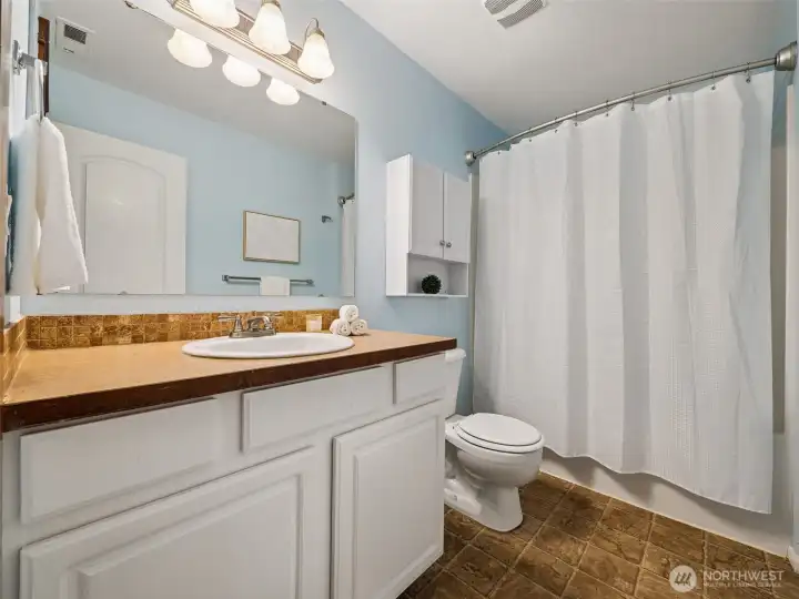 bathroom, upstairs