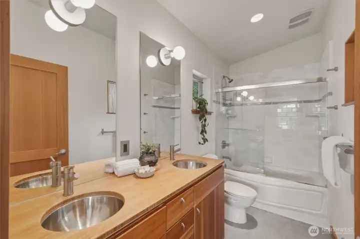 Guest Bath with double vanity.