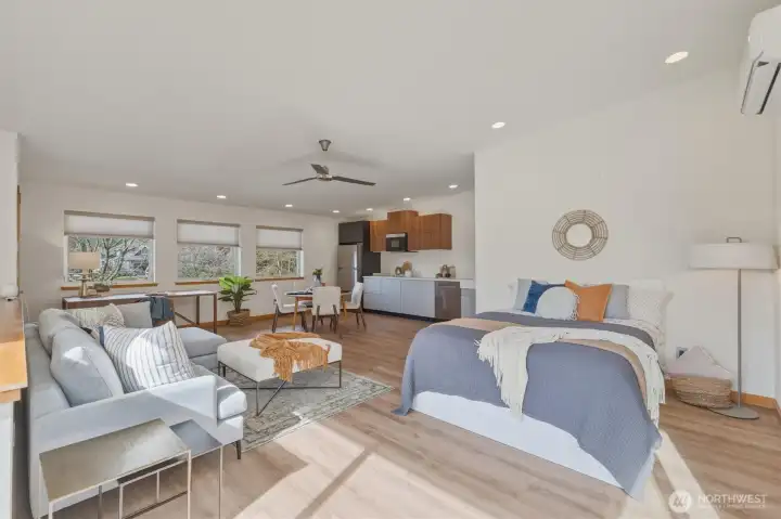 One bedroom suite is over 600SF and is graced with more beautiful views.