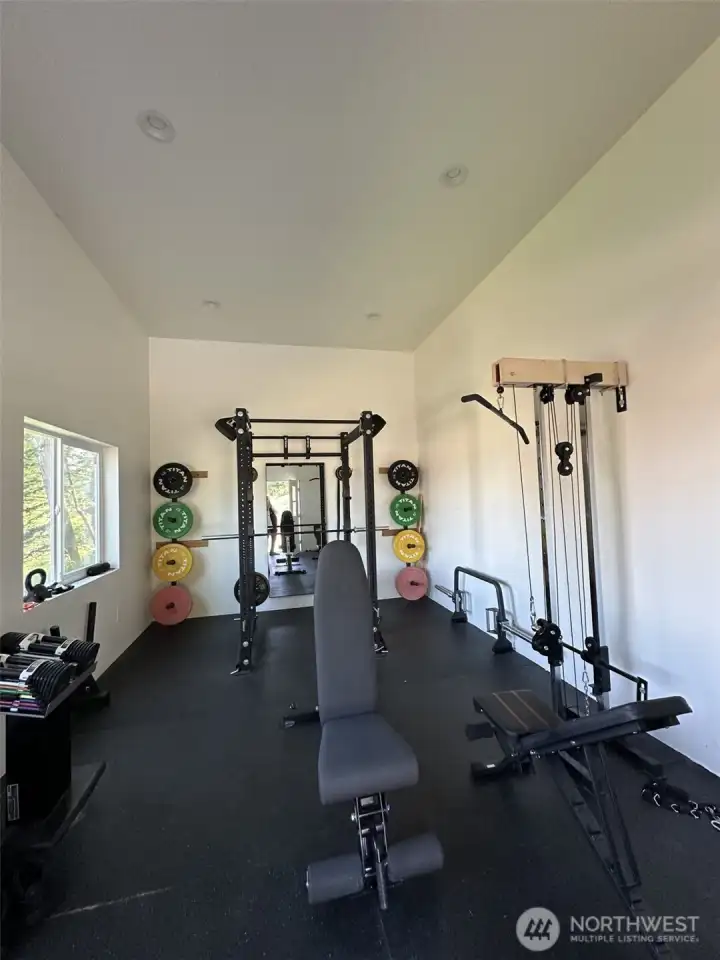 Area used by current owners as a gym w/views of the lagoon.