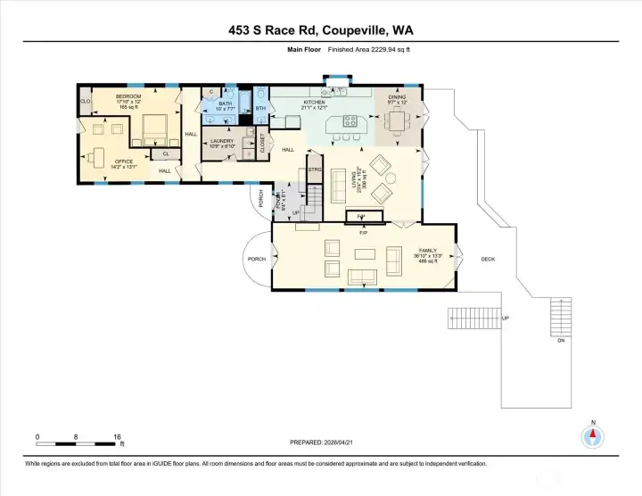 Main level floor plan