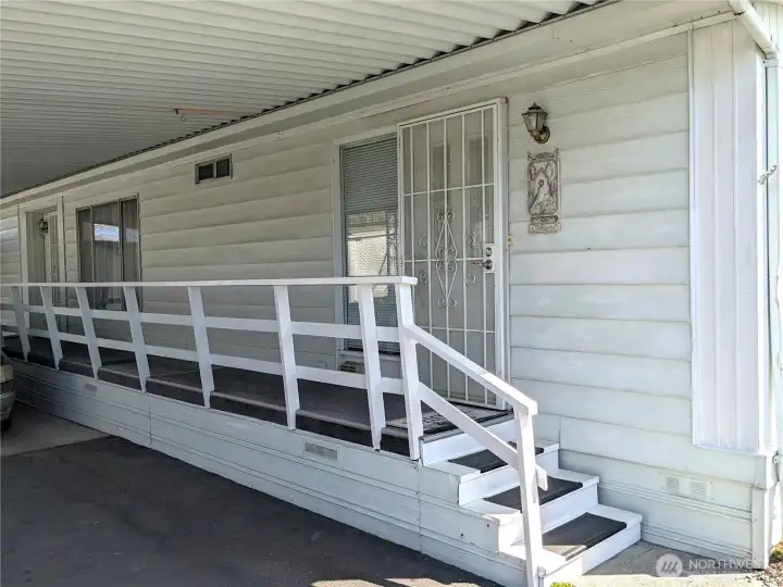 The most Southern entry to a living room/den outside of bedroon #2.