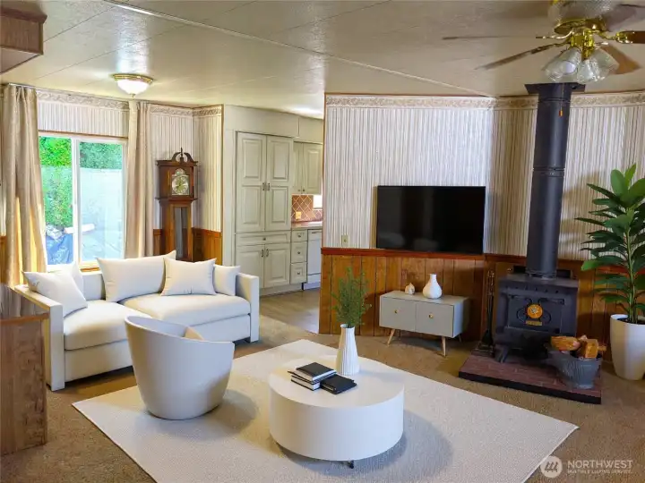 Virtually Staged Living Room