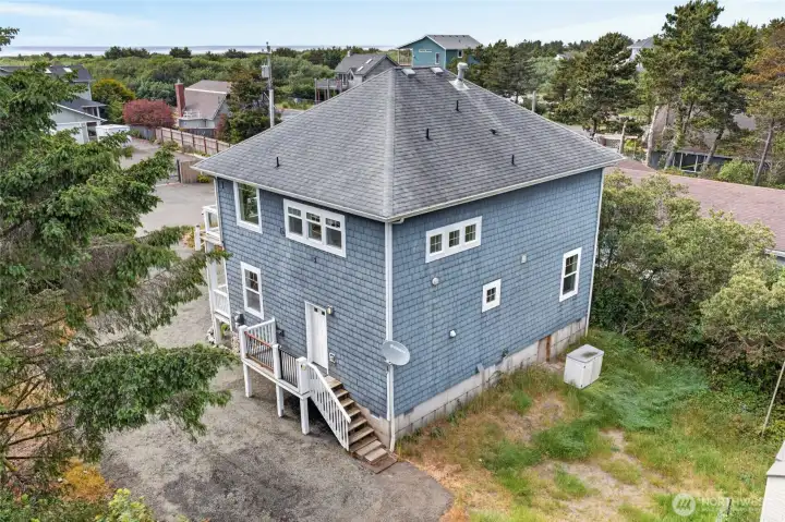 Aerial view of the home