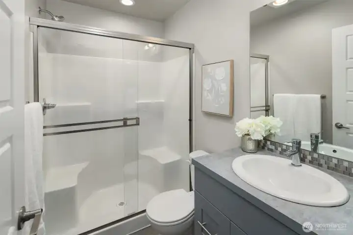 Lower level bath