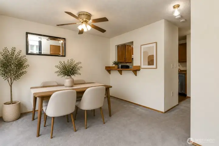 Dining room, virtually staged Dining room, virtually staged