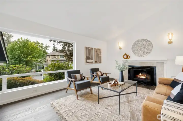 Airy living room gets lots of natural light Airy living room gets lots of natural light