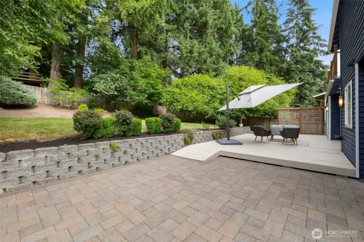Stone patio expands options. Fire pit and smores anyone? Stone patio expands options. Fire pit and smores anyone?
