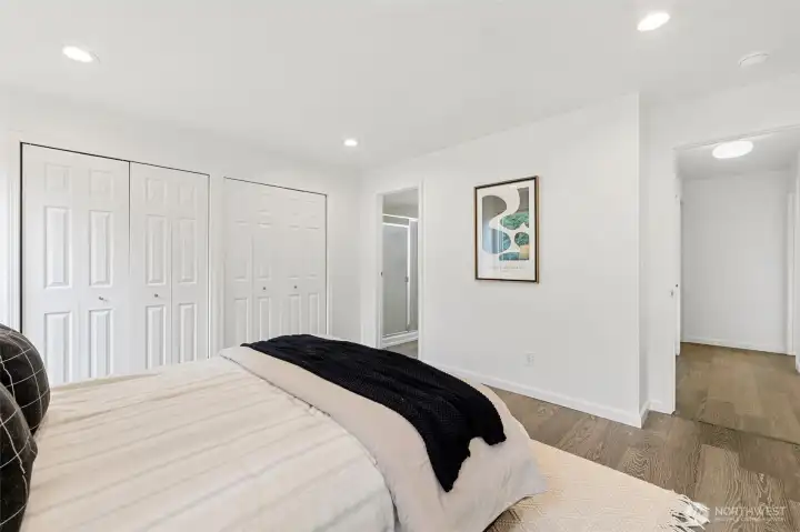 Entire wall of closets Entire wall of closets