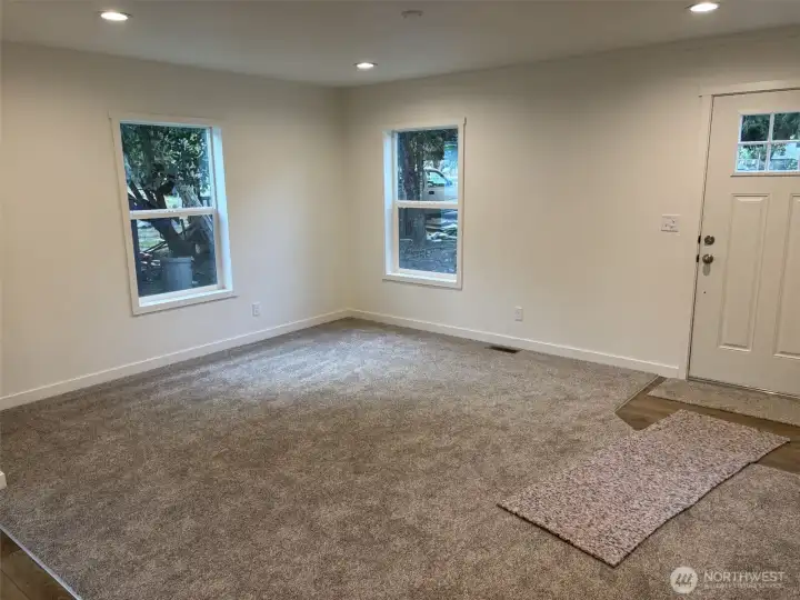 Front entry and living room.
