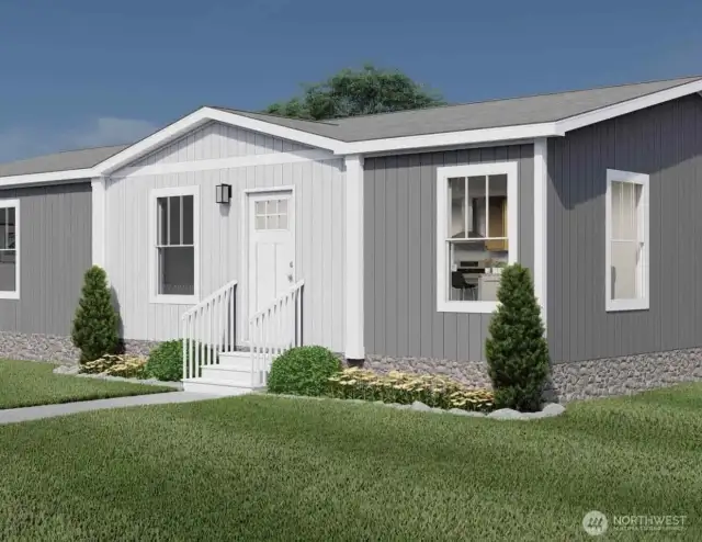Model home showing the front appearance.