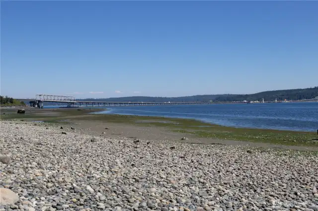 Hood Canal Bridge in the distance.