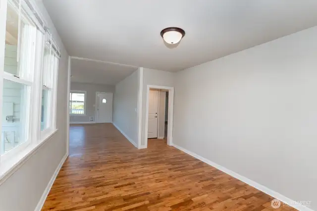 Dining area flows effortlessly into the kitchen.