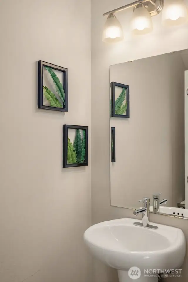 Half bathroom on main floor (sink and toilet)