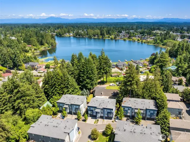 Buildings and Martha Lake