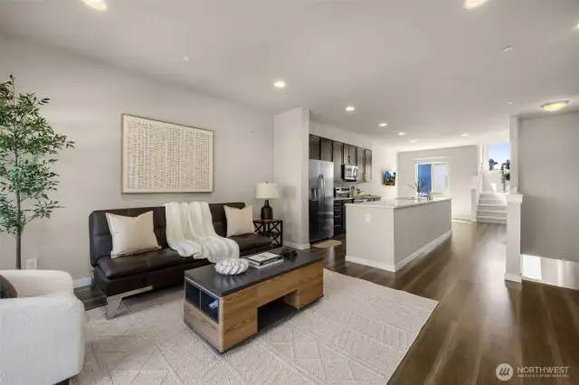 Open concept layout