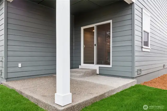 Covered Patio to BBQ under year-round. Colors and finishes may vary.