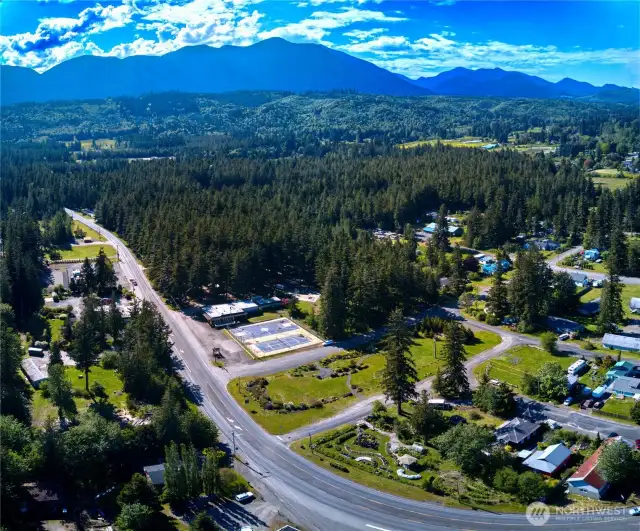 Located at the base of the Olympic Mountains near Quilcene Bay.