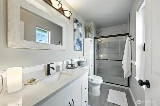 Primary Bathroom, with walk in shower.