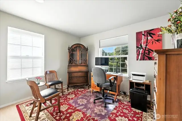 One of the Bedrooms used as an office, has a nice look at the backyard.