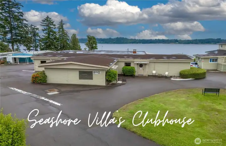 Clubhouse at the heart of the community offers activities, events, and a place to stay social.