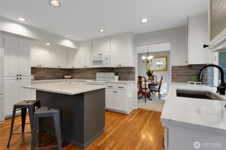 Kitchen with hardwood floors