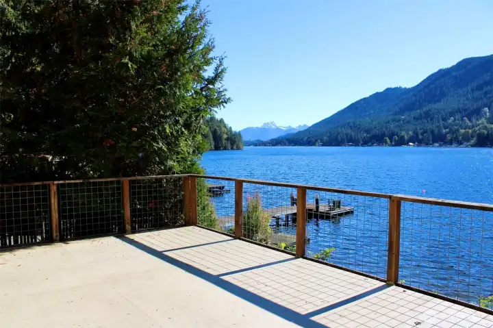 Take in the glory of the PNW lake life from your sunny deck.