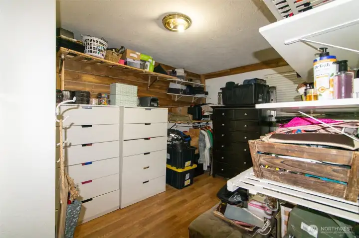 Storage area off room downstairs