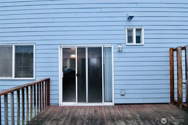 Back Deck from Living Area - Main Level