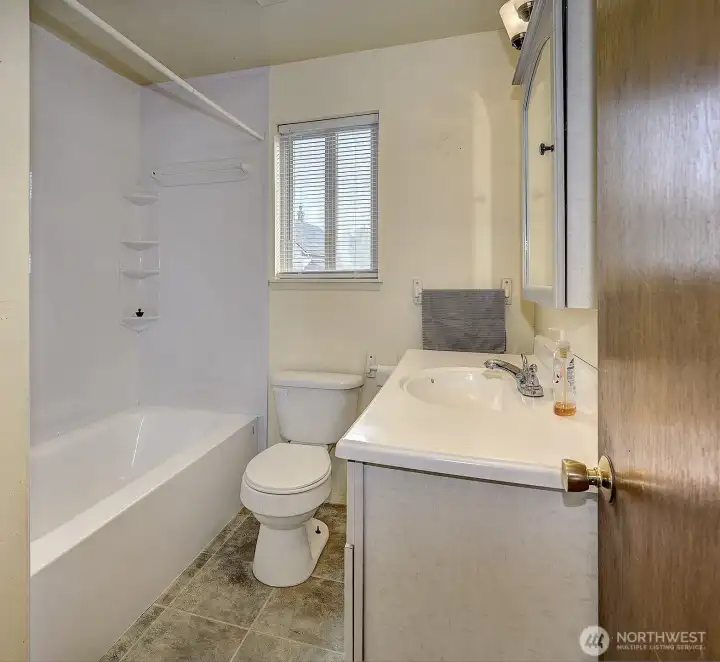 Main Bathroom with Newer Shower Insert