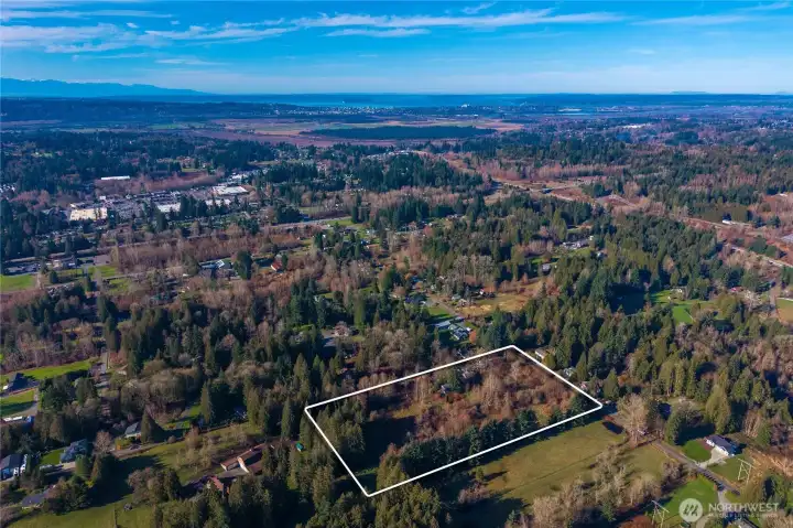 Boundary lines are for estimation - 2 lots combined for a total of 276,171 square feet.